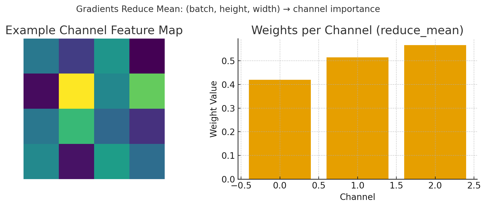 Gradients Reduce Mean Visualization